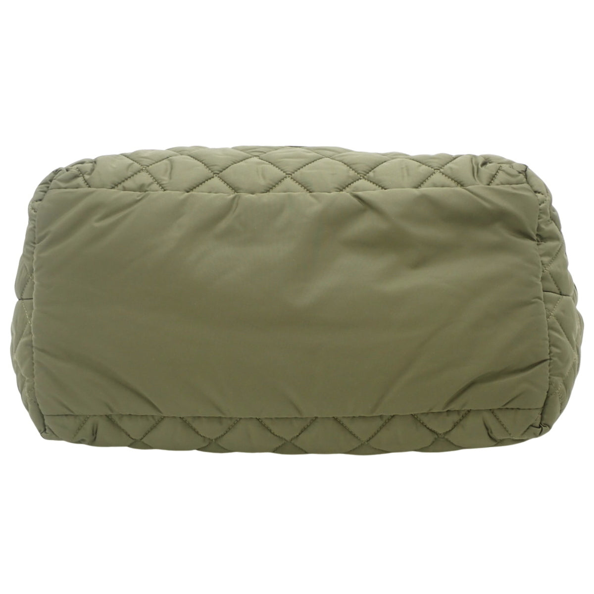Cocoon Tote Bag, Nylon, Khaki/Beige, A48611, Check Pattern