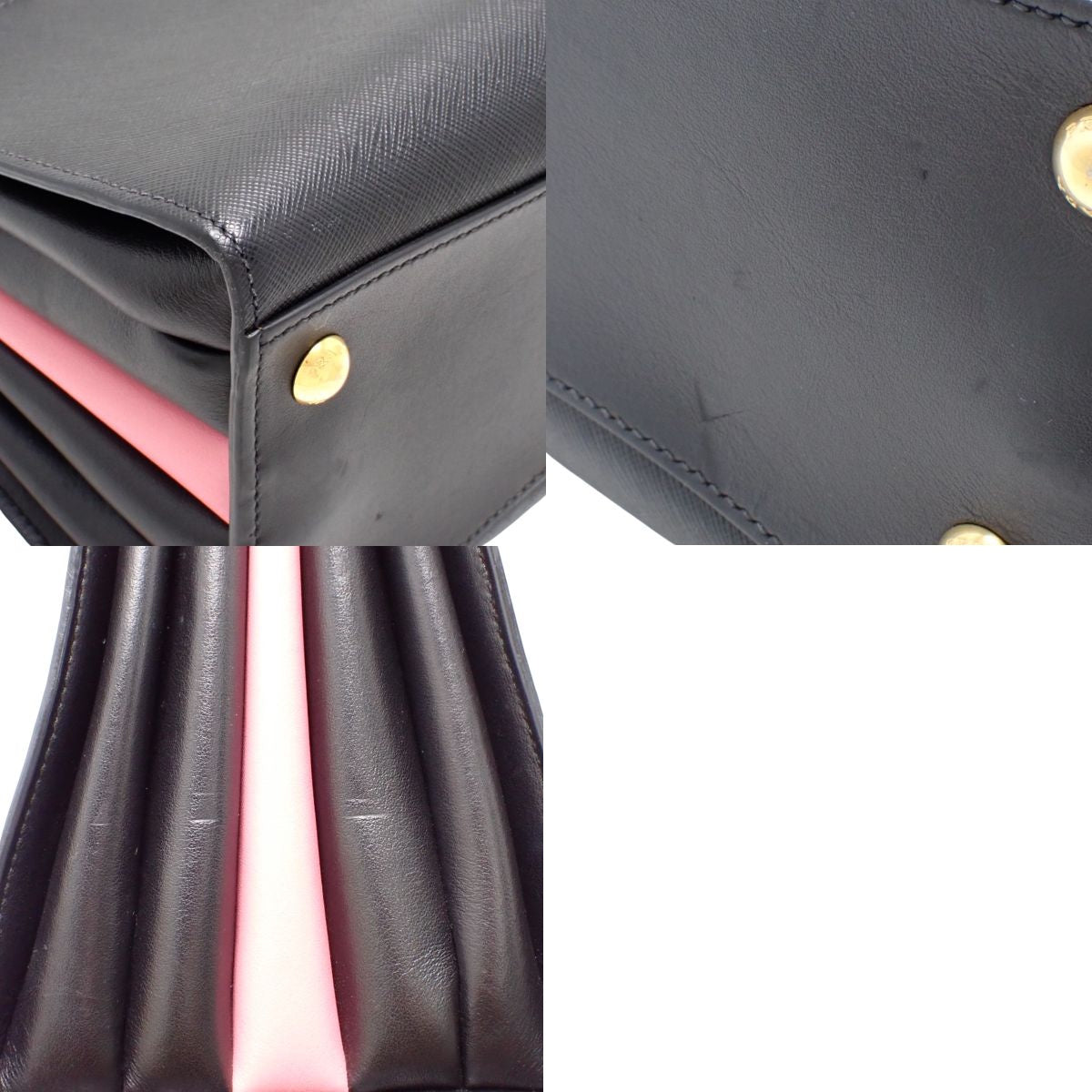 ビブリオテーク バッグ サフィアーノレザー SAFFIANO+CITY C NERO+BEGONIA 1BA050