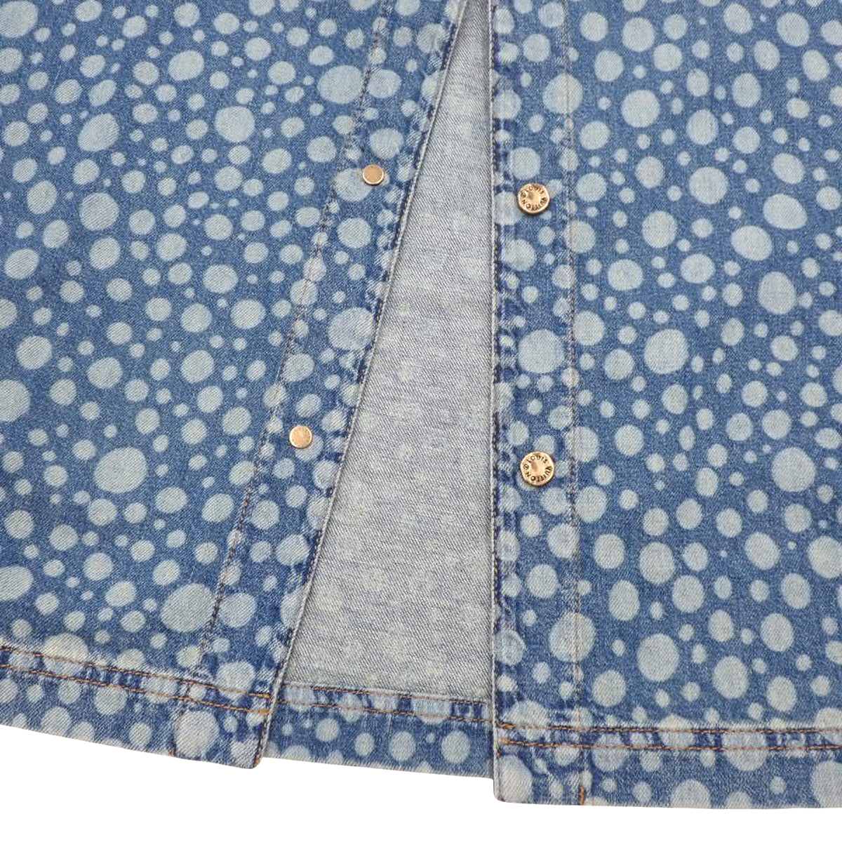 LV × YK インフィニティドットデニムシャツ 2023年 M RM232H 草間彌生コレクション コラボ 半袖 ベースボールシャツ