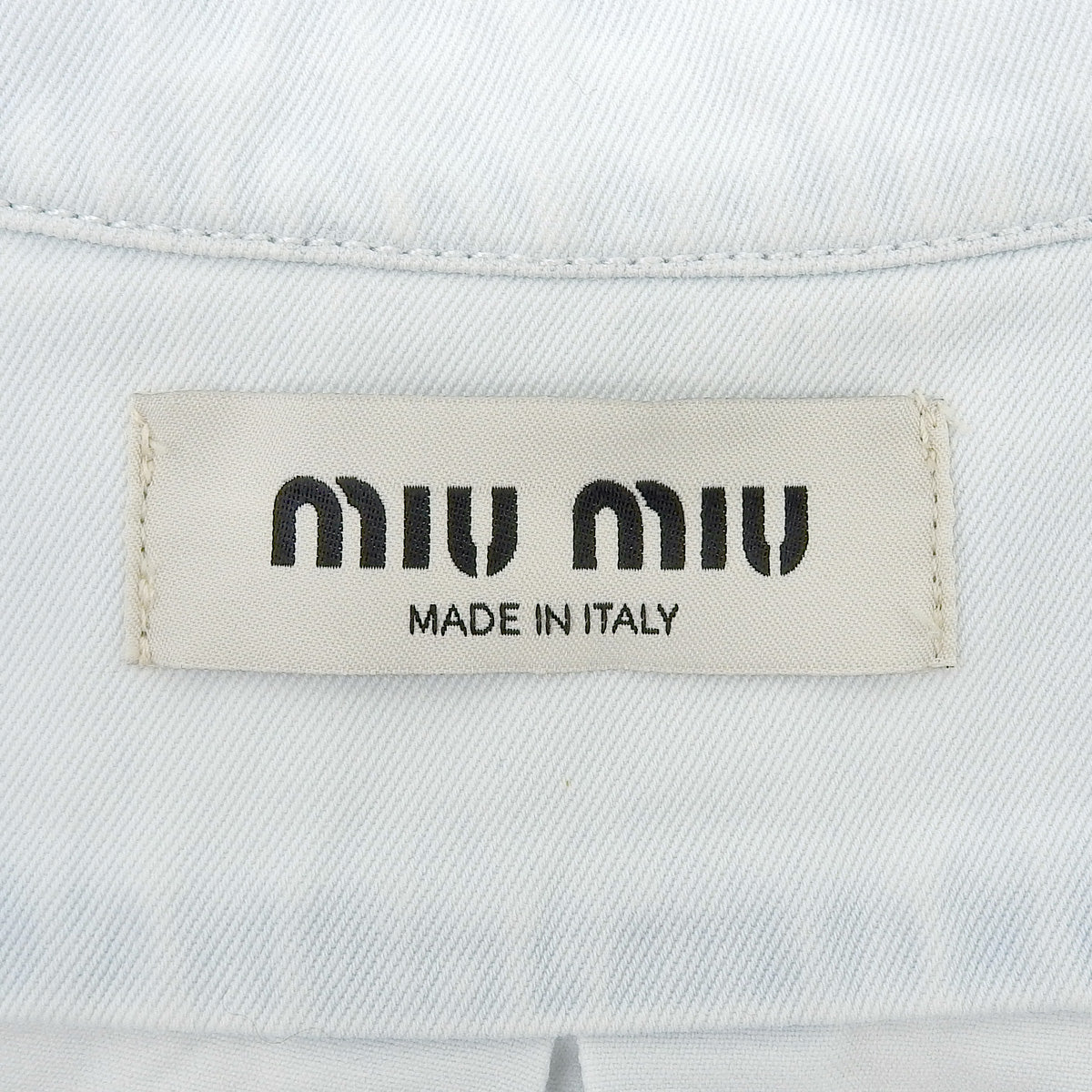 Cropped Logo Denim Shirt 2022, Size 36