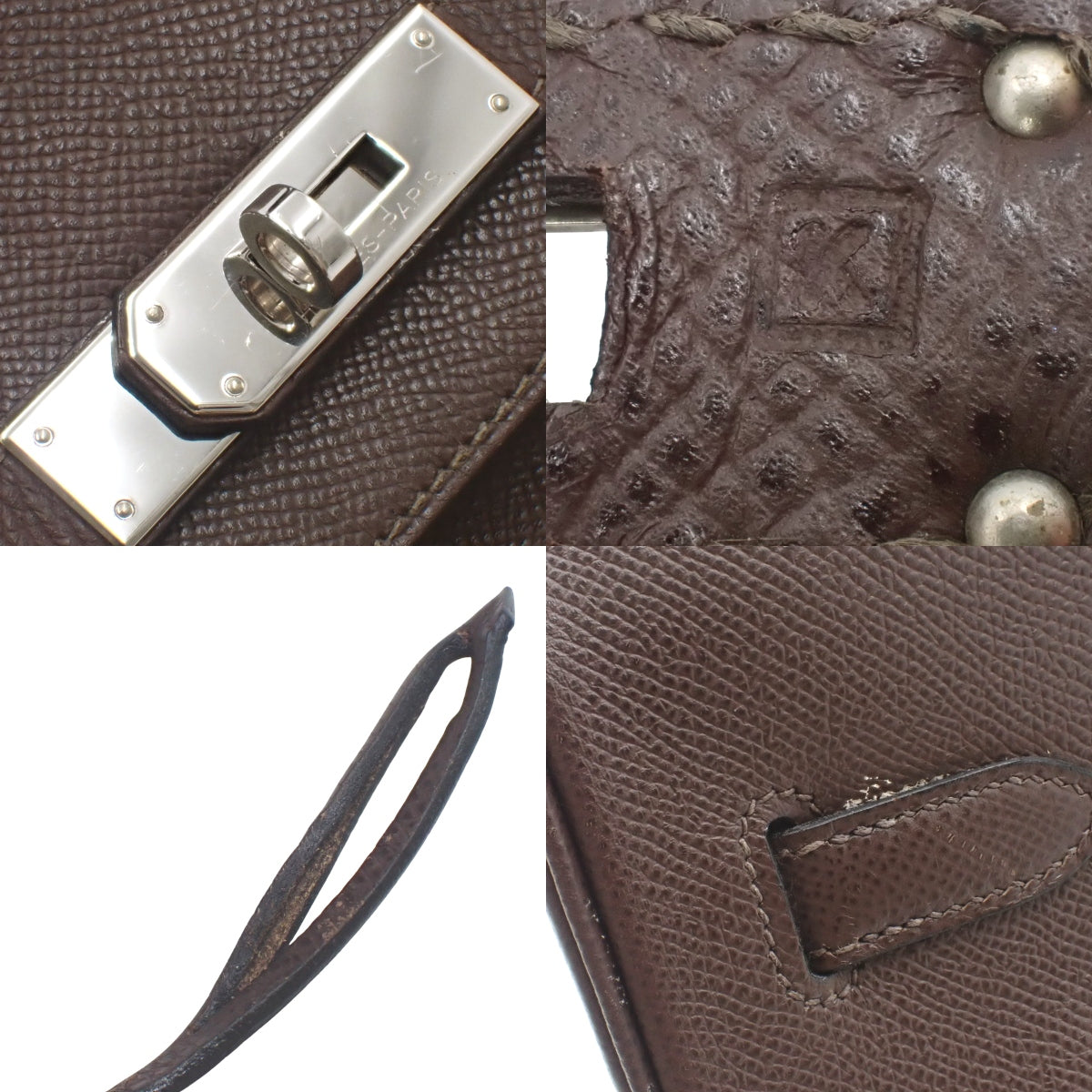 バーキン35 エプソン ショコラ シルバー金具 □K刻印