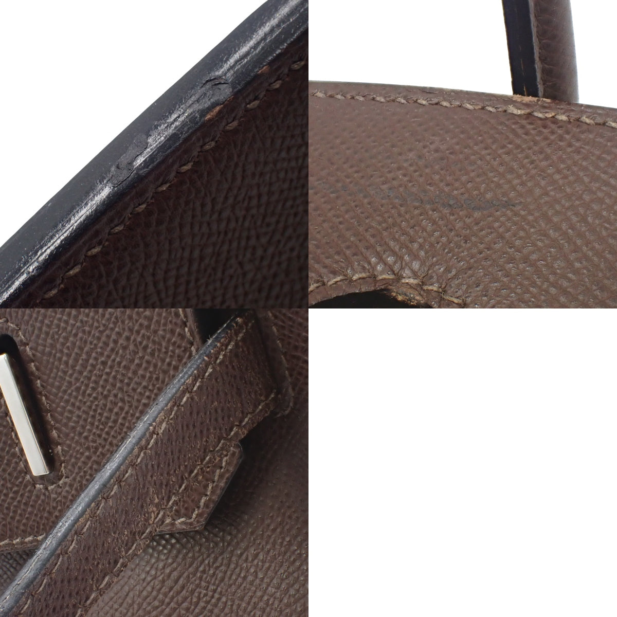 バーキン35 エプソン ショコラ シルバー金具 □K刻印