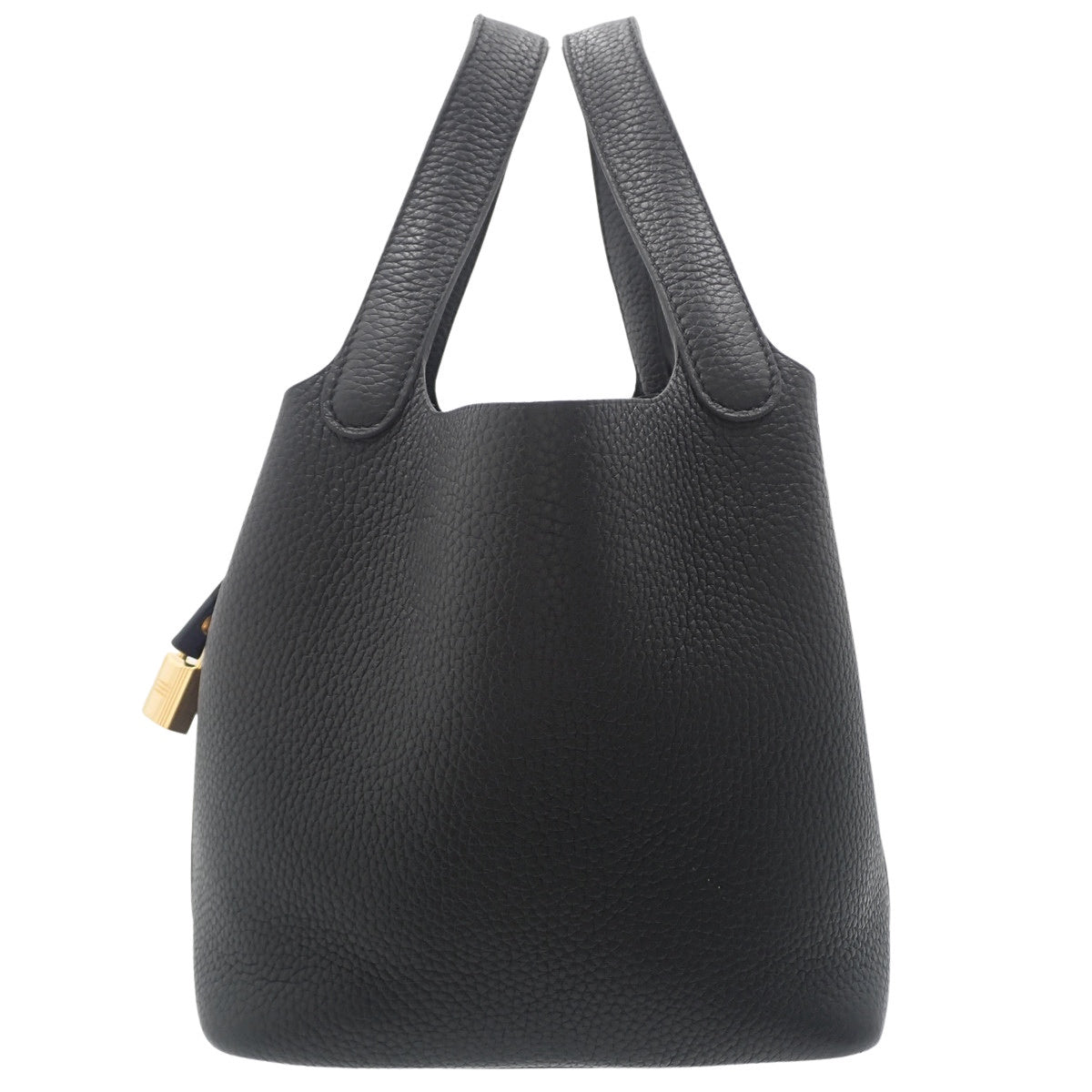 Picotin Lock PM,Taurillon Clemence皮革,黑色,金色五金件,W刻印。