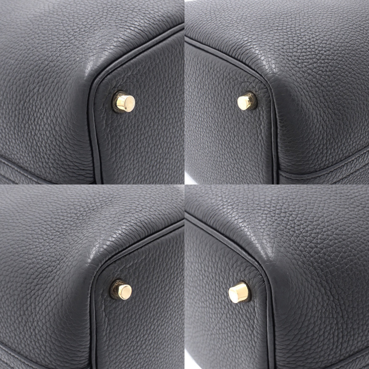 Picotin Lock PM,Taurillon Clemence皮革,黑色,金色五金件,W刻印。