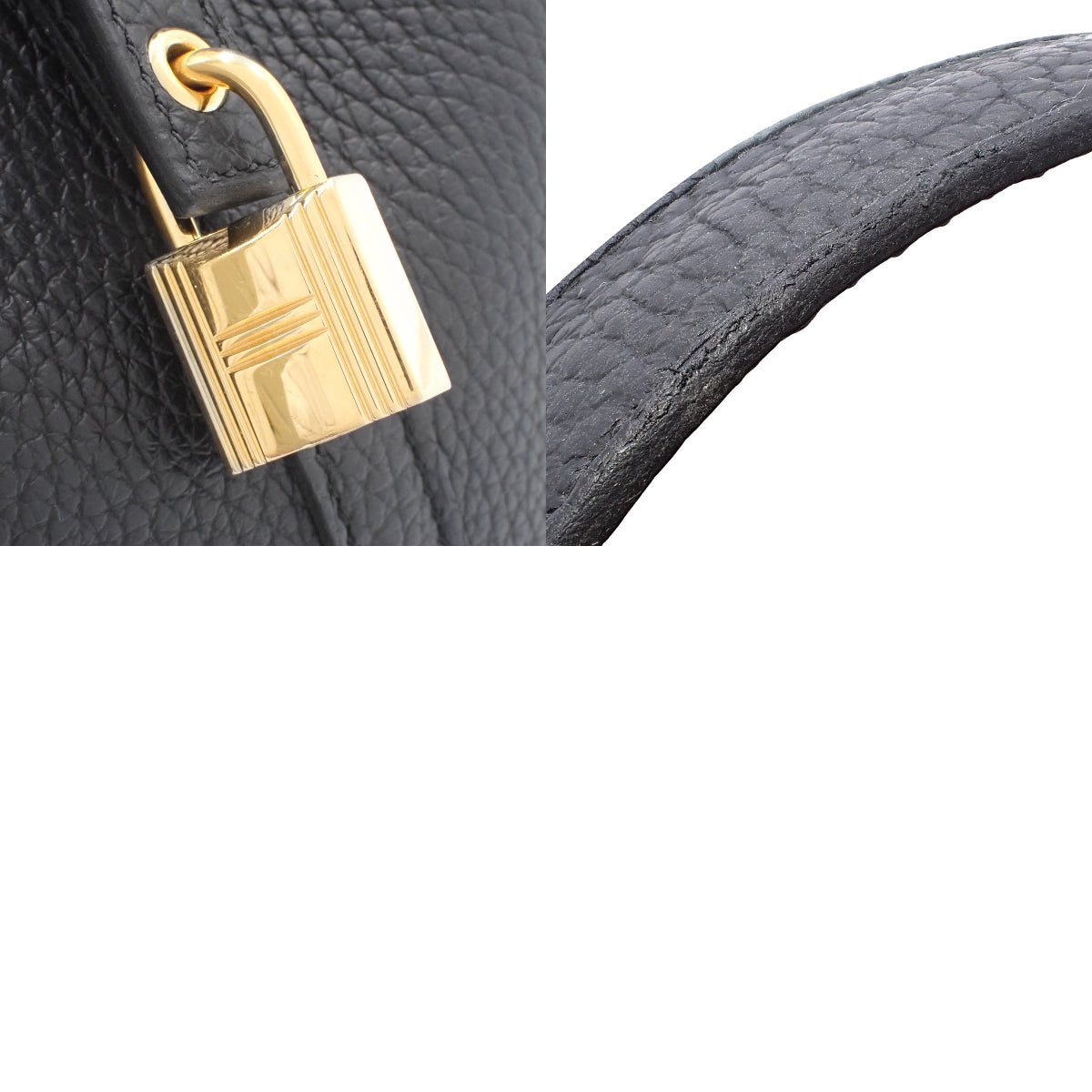 Picotin Lock PM,Taurillon Clemence皮革,黑色,金色五金件,W刻印。