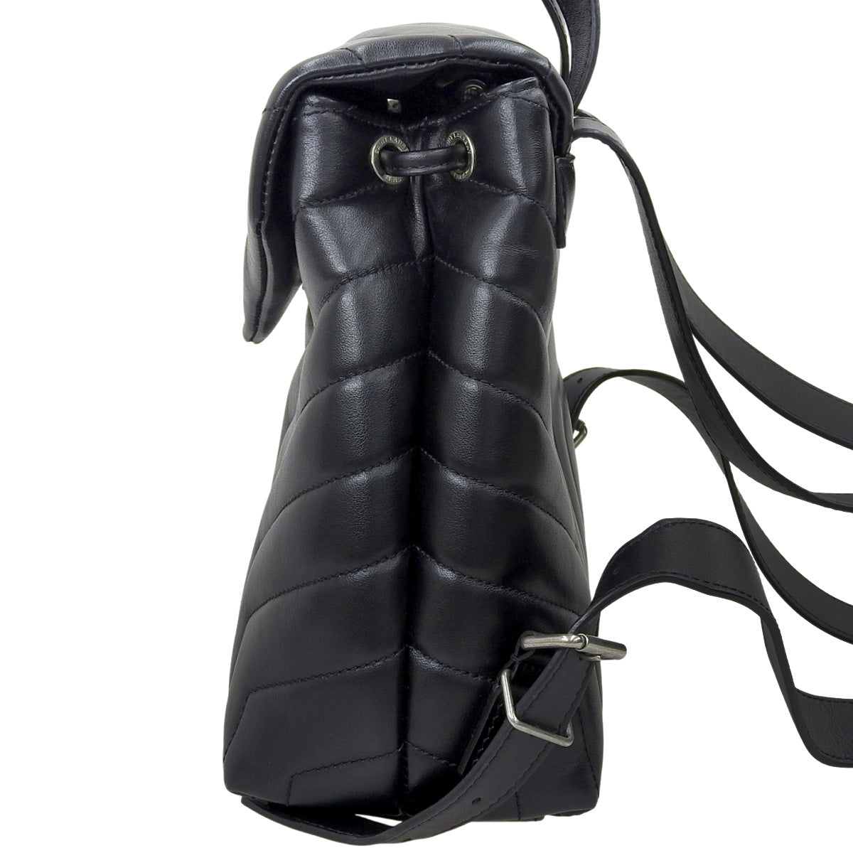 Lulu Backpack, Leather, Black, 487220