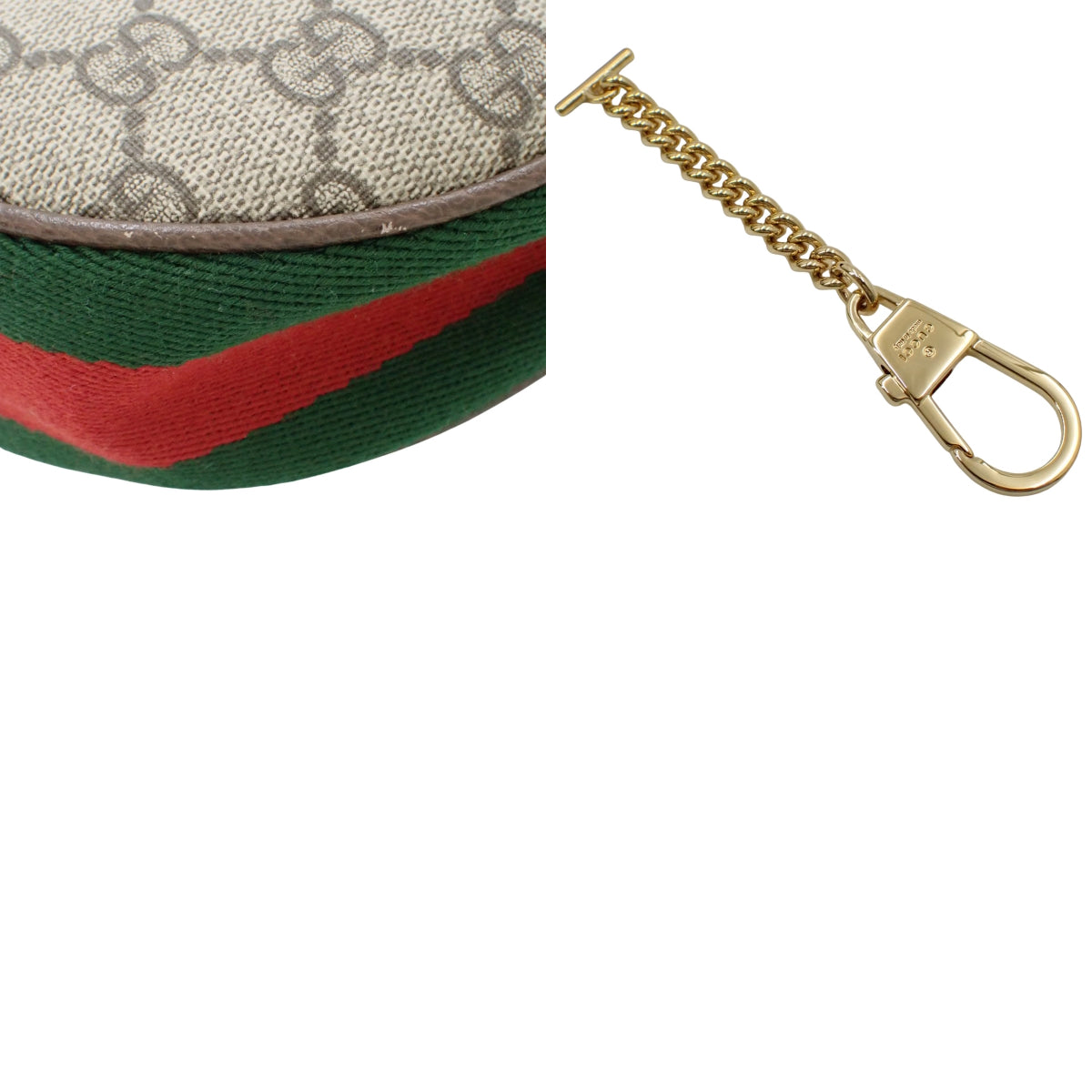 Ophidia GG Mini Bag in GG Supreme Canvas and Leather, Beige, Brown, and Green, 658551