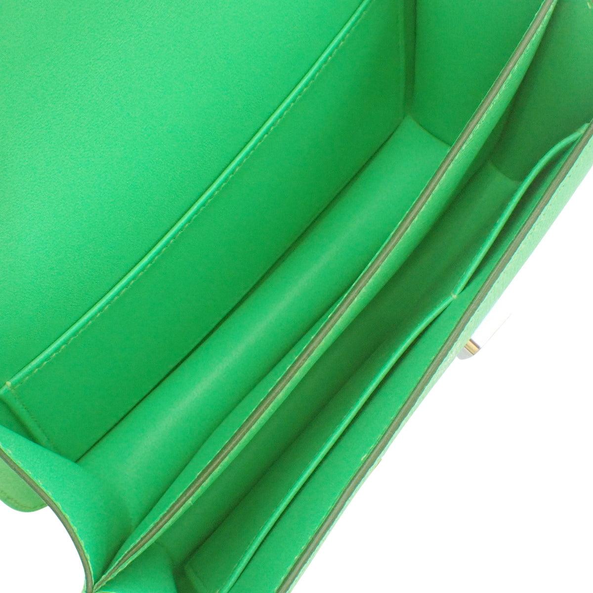 【未使用】Constance Mini 3,Miroir,Veau Epsom皮革,钯金五金件,Vert Comique色,银色五金件,B刻印