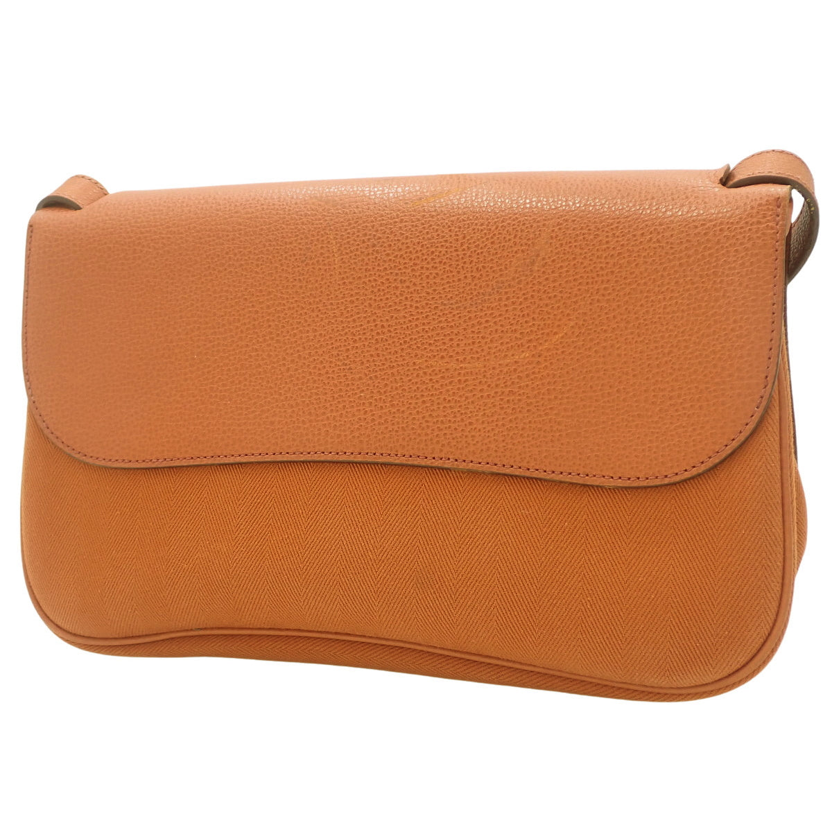 萨克科洛拉多PM,Vache Liegee皮革,Toile Officier帆布,钯金五金件,Potiron色,银色五金件,□I刻印。