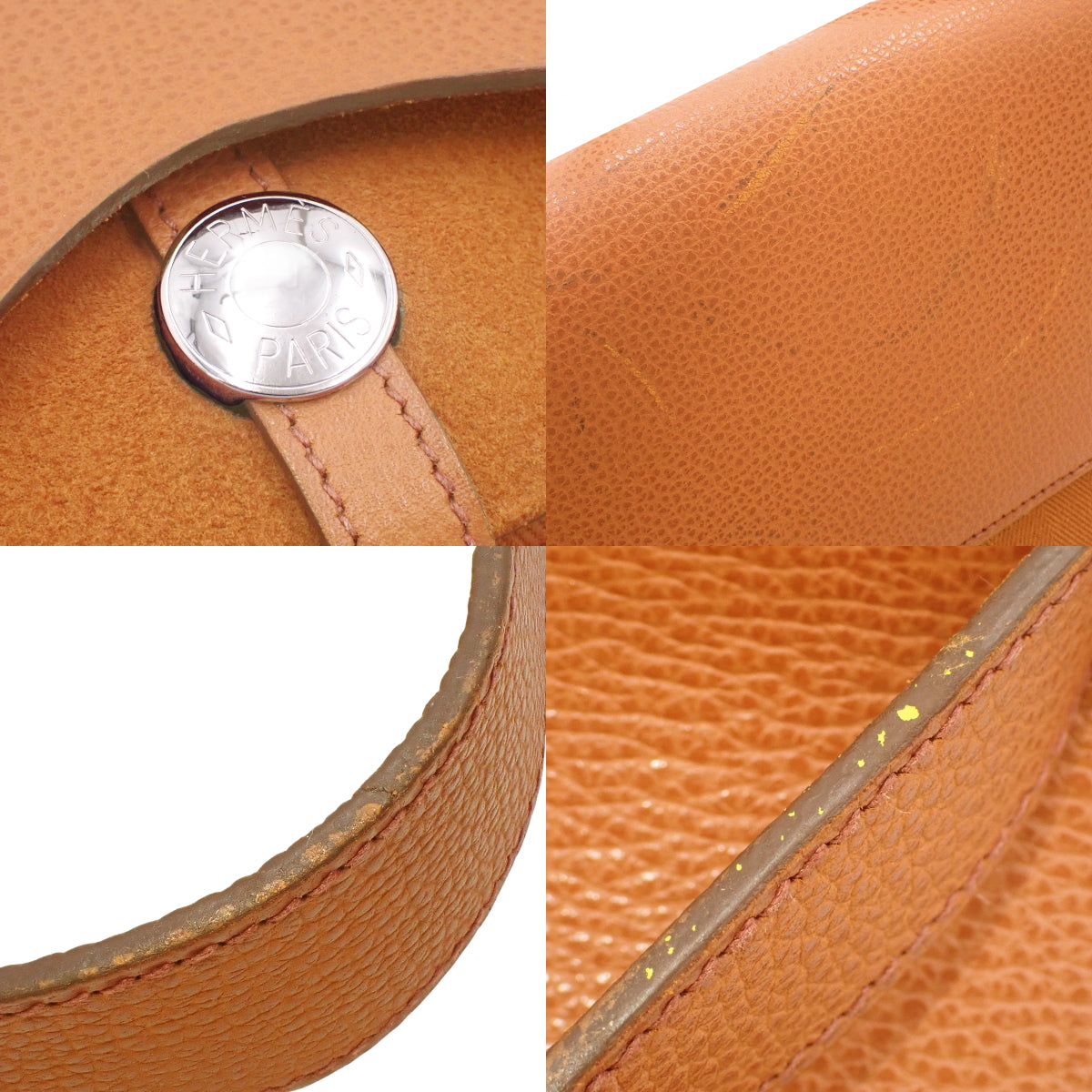 萨克科洛拉多PM,Vache Liegee皮革,Toile Officier帆布,钯金五金件,Potiron色,银色五金件,□I刻印。