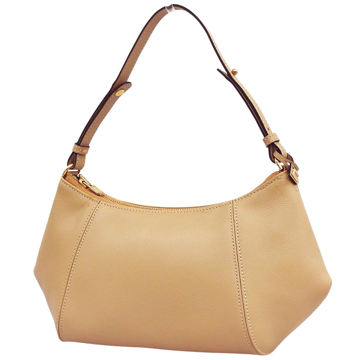 米色皮革单肩包