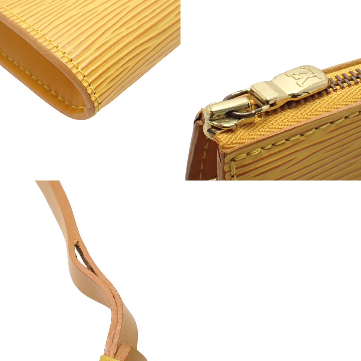 Epi 皮革 Tassili 黄色配饰手拿包 M52959