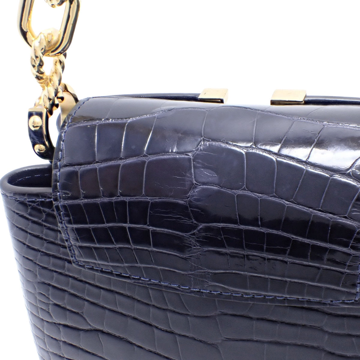 Capucine Mini, Crocodile, Navy