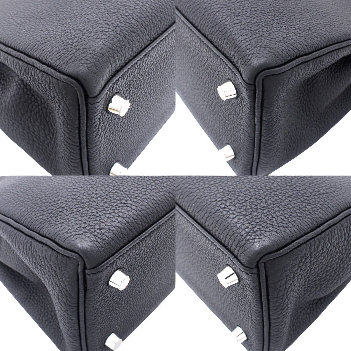 ケリー25 (内縫い) トゴ パラジウム金具 ブラック シルバー金具 W刻印
