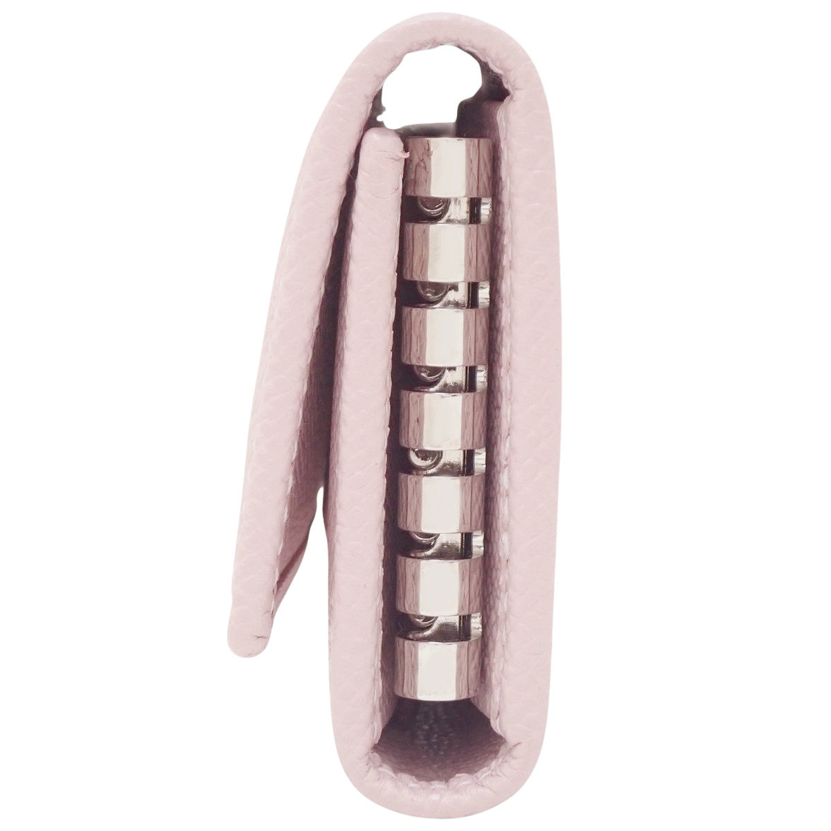 宝格丽宝格丽六连钥匙包,粒面皮革,粉色,30424