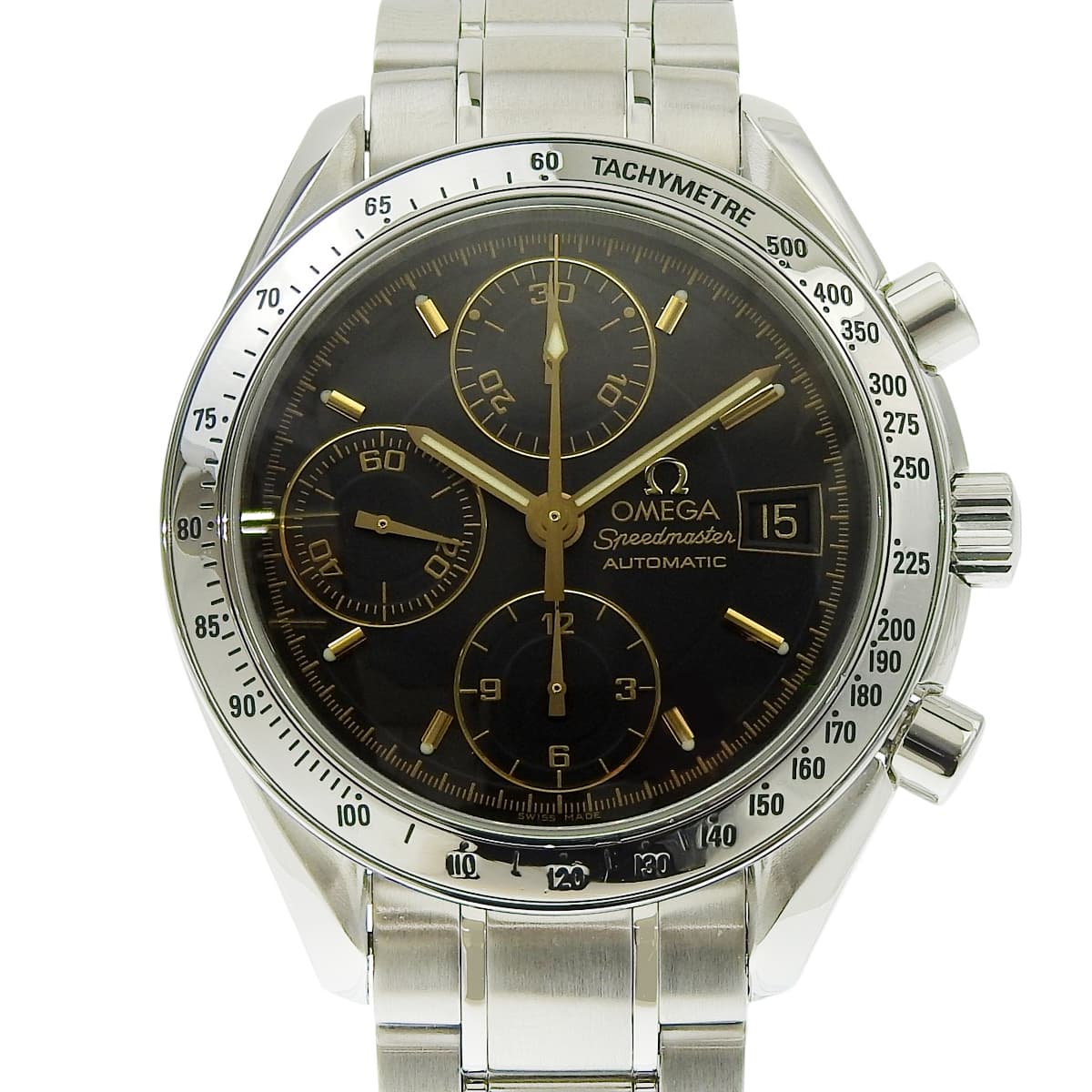 スピードマスターデイト 3513.54 SS ブラック 自動巻き メンズ