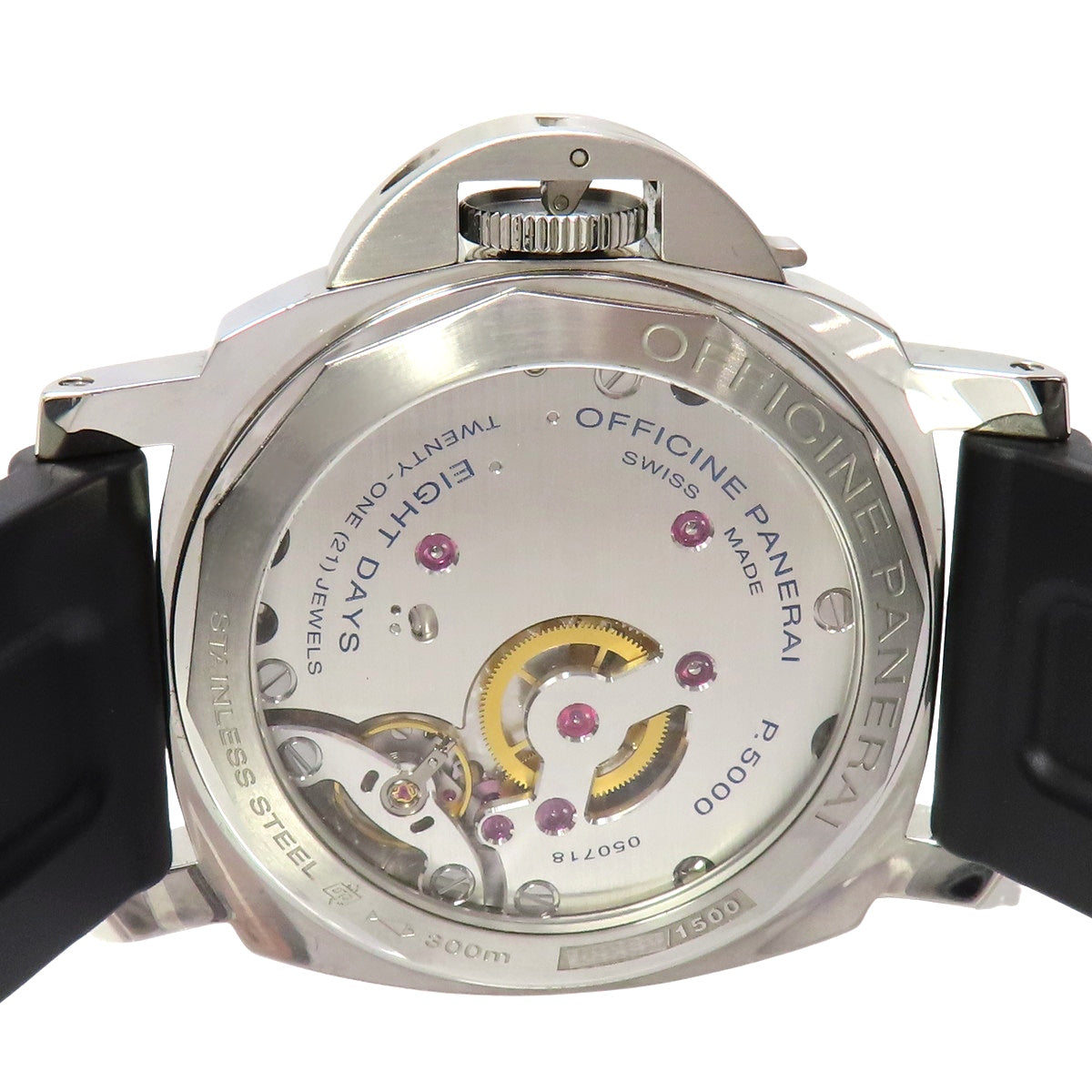 Luminor Marina 8DAYS PAM00510 SS/Rubber Black Manual Winding Men's