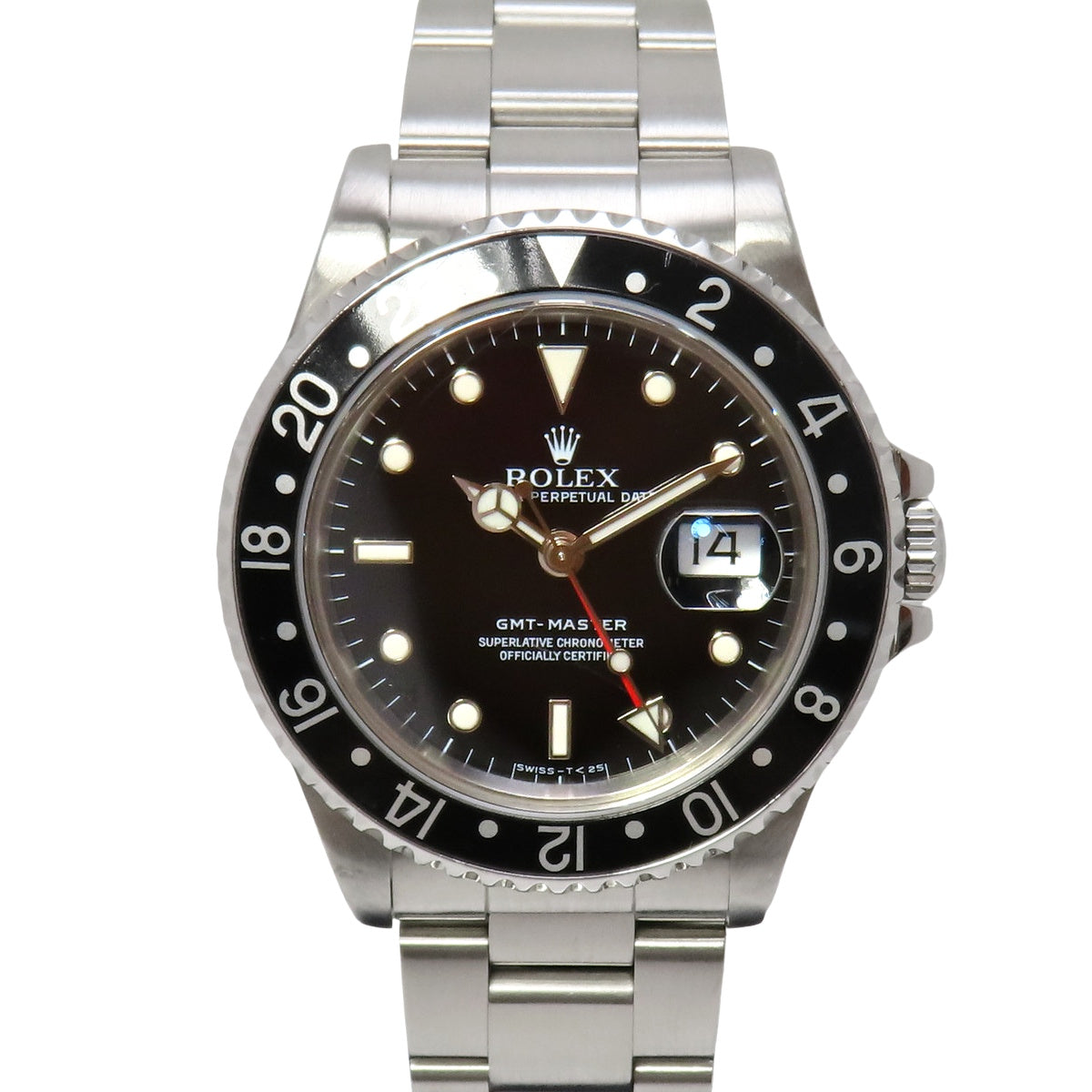 GMT-Master 16700 SS L 编号黑色自动男士腕表