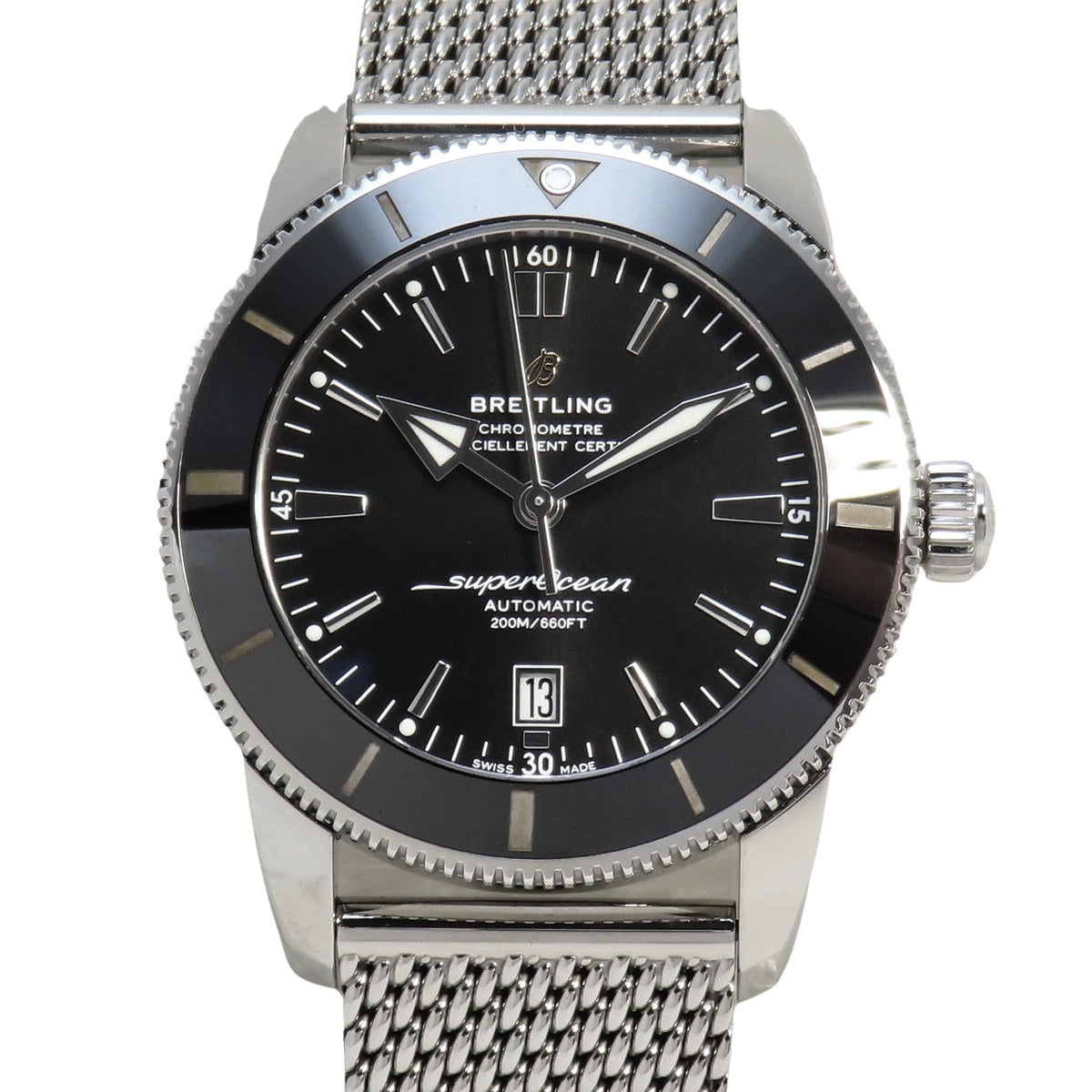 スーパーオーシャン ヘリテージ AB2020 SS ブラック 自動巻き メンズ