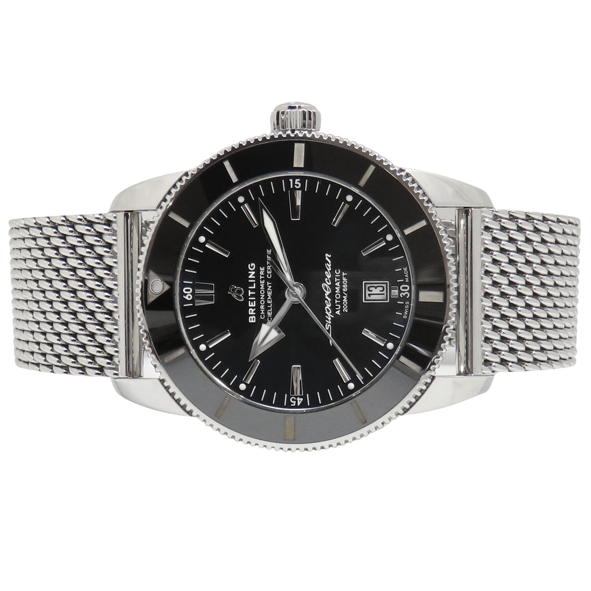 スーパーオーシャン ヘリテージ AB2020 SS ブラック 自動巻き メンズ