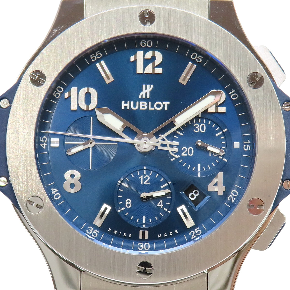 ビックバン スチール 301.SX.710.RX ブルー SS/ラバー 自動巻き