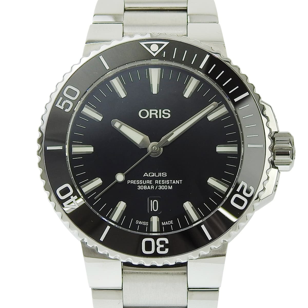 Aquis Date 733 7730 4134-07 Stainless Steel Black Automatic Men's Watch