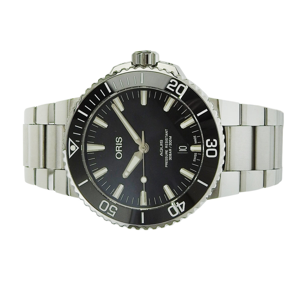 Aquis Date 733 7730 4134-07 Stainless Steel Black Automatic Men's Watch