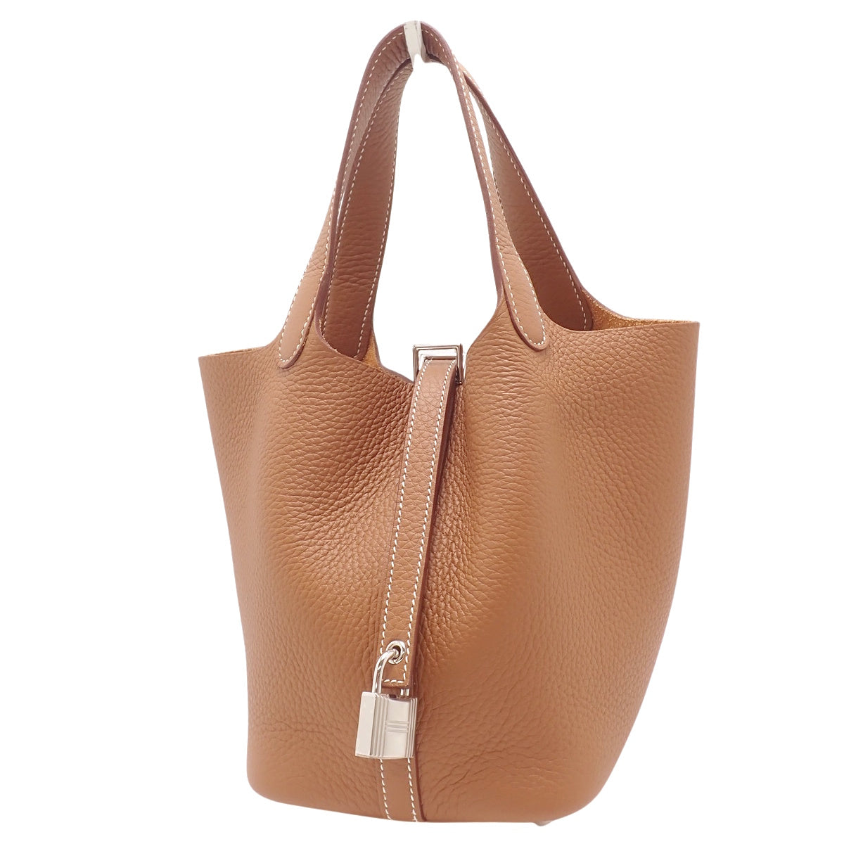 【未使用】Picotin Lock PM Taurillon Clemence 钯金五金件 金色/银色五金件 W刻印