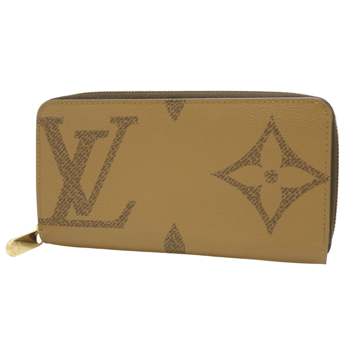 Monogram Giant Reverse Zippy Wallet in Camel, M69353