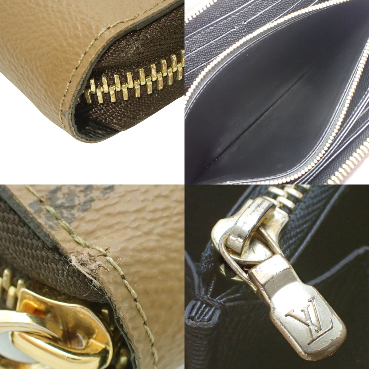 Monogram Giant Reverse Zippy Wallet in Camel, M69353