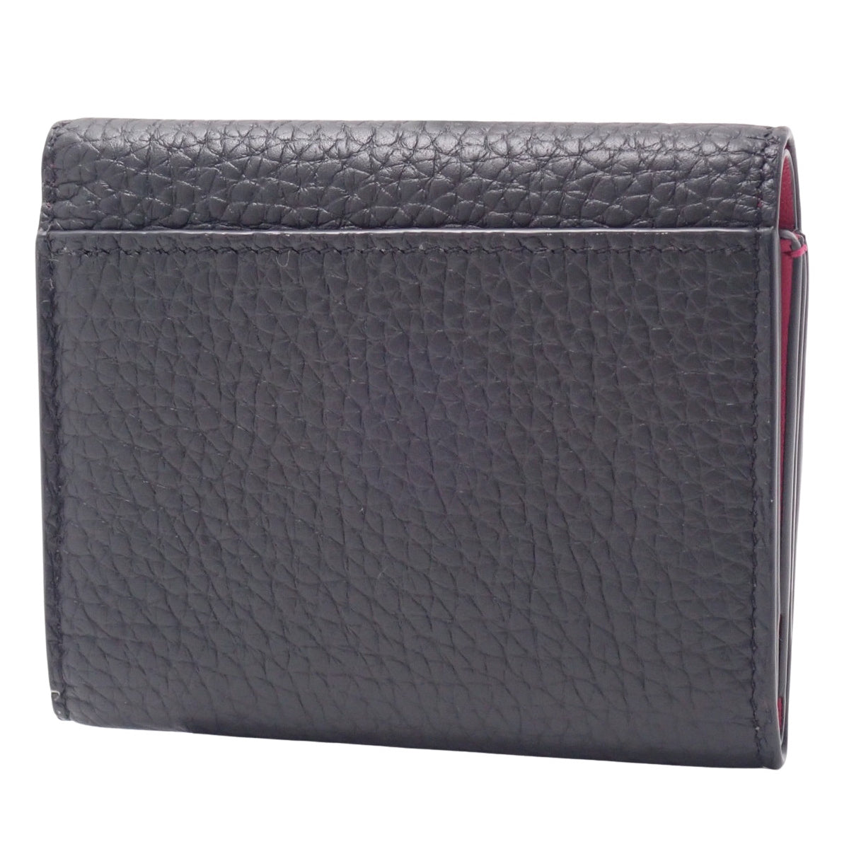 Portefeuille Capucine XS, Triomphe Leather, Black, M68587