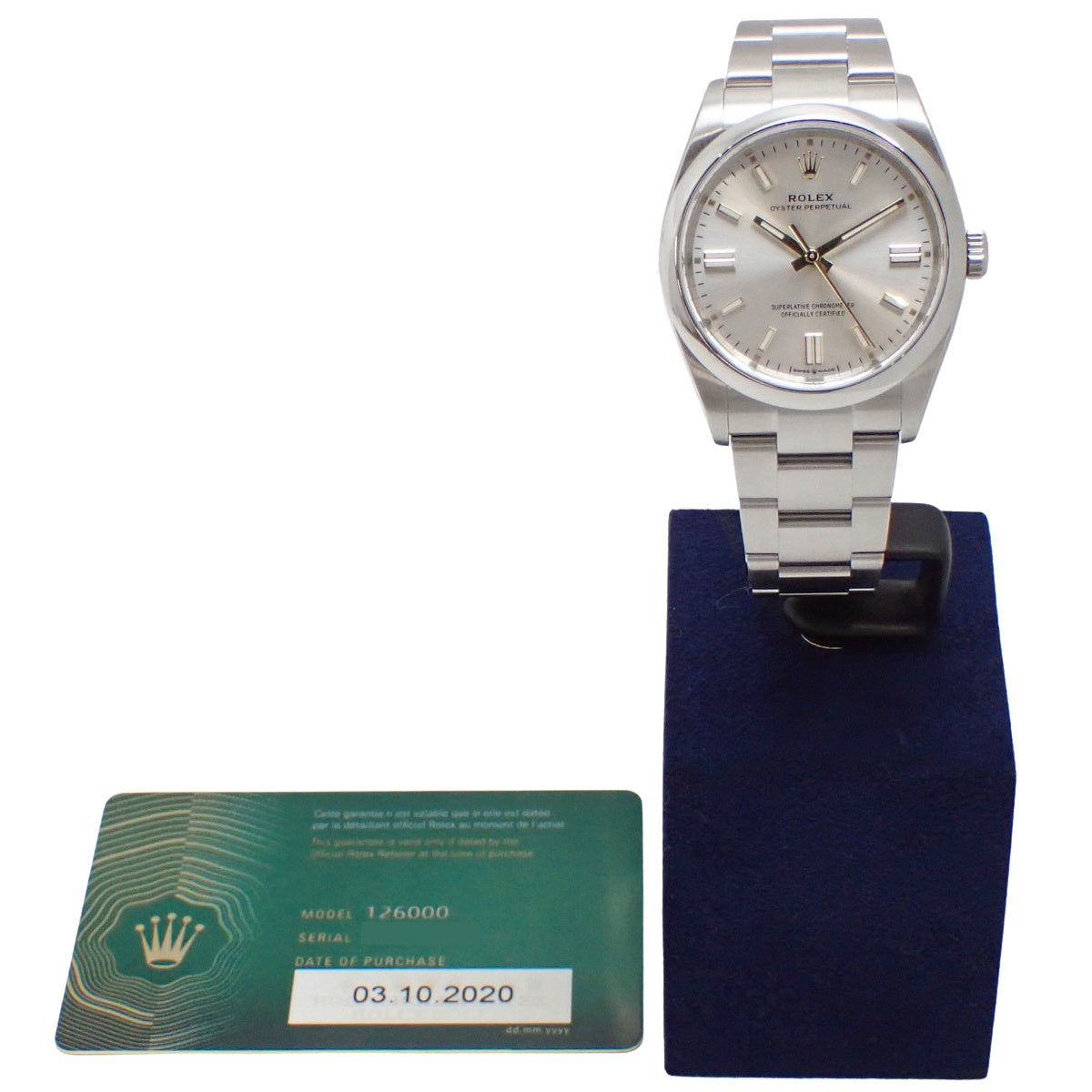 蚝式恒动 36 126000 SS 随机编号银色自动男士腕表