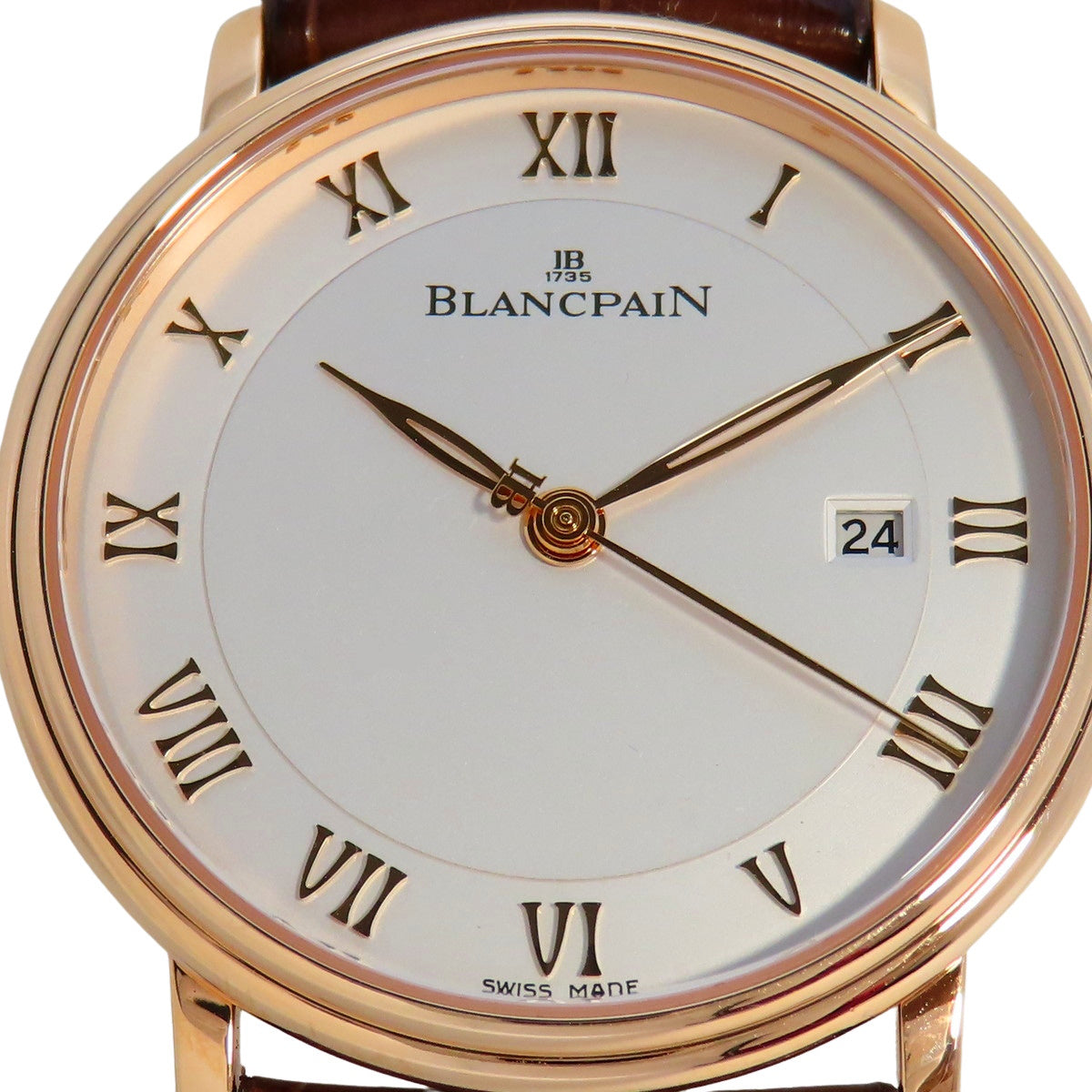 Villeret Ultra Slim 6651-3642-55B RG/Leather Opaline Automatic Men's Watch