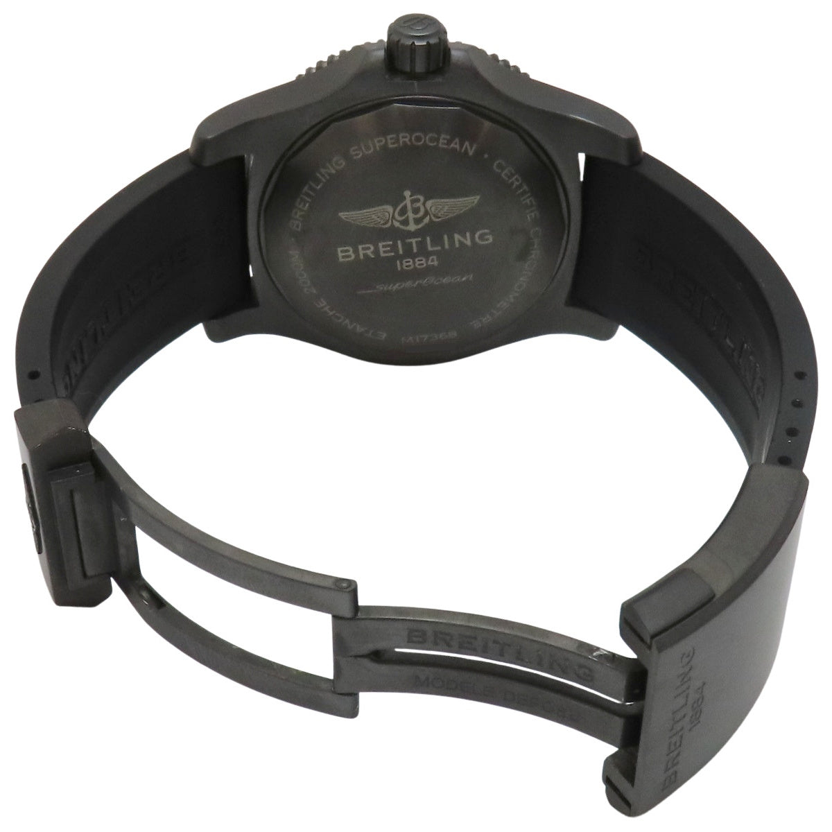 Super Ocean Automatic 46 M17368 SS/橡胶黑色男士自动腕表