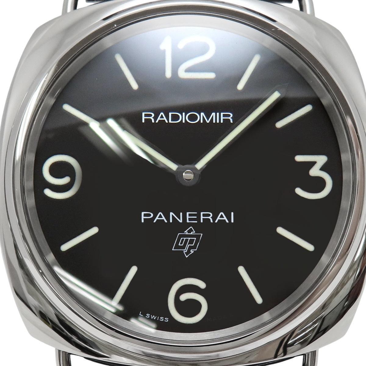 Radiomir Base Logo 3 Days PAM00753 SS/Leather Black Manual Winding
