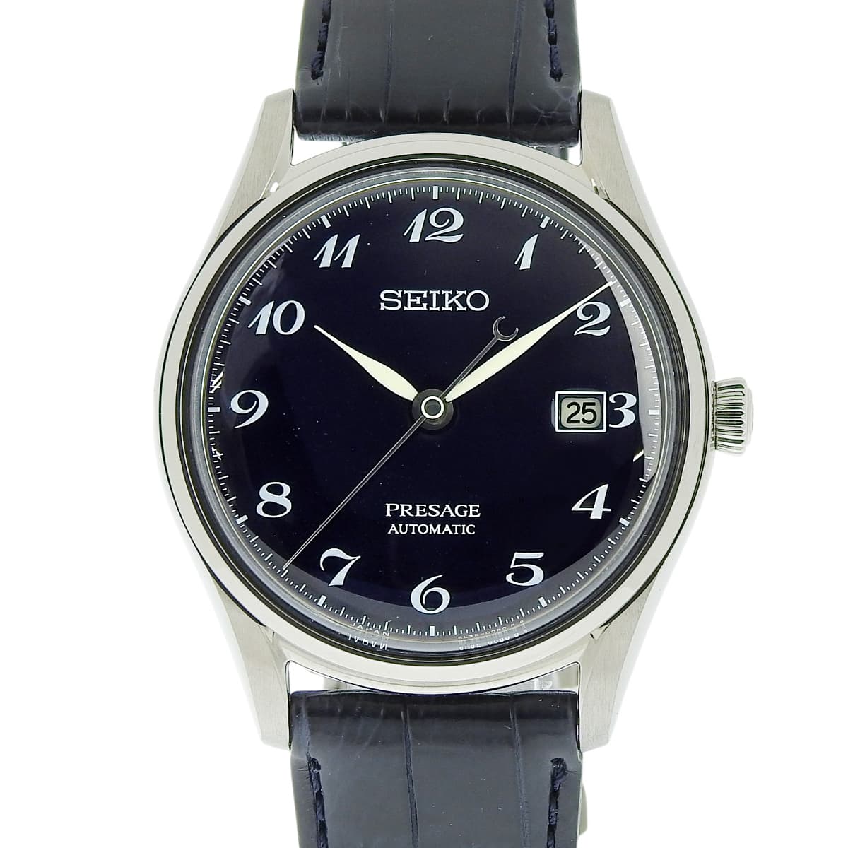プレザージュ SARA019 SS 琺瑯文字盤 ネイビー 自動巻き メンズ