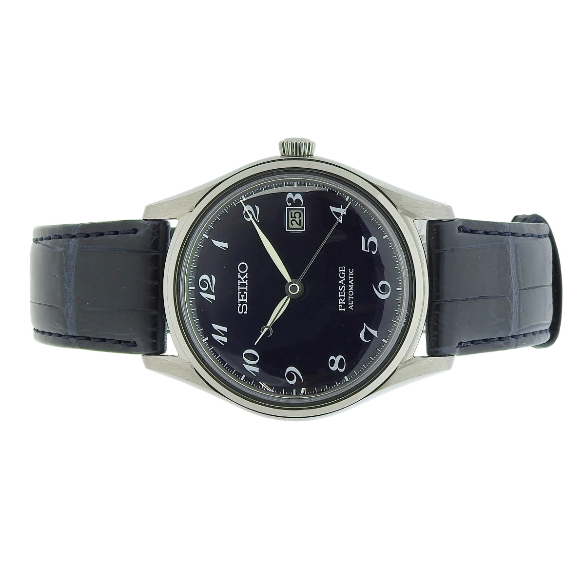 プレザージュ SARA019 SS 琺瑯文字盤 ネイビー 自動巻き メンズ