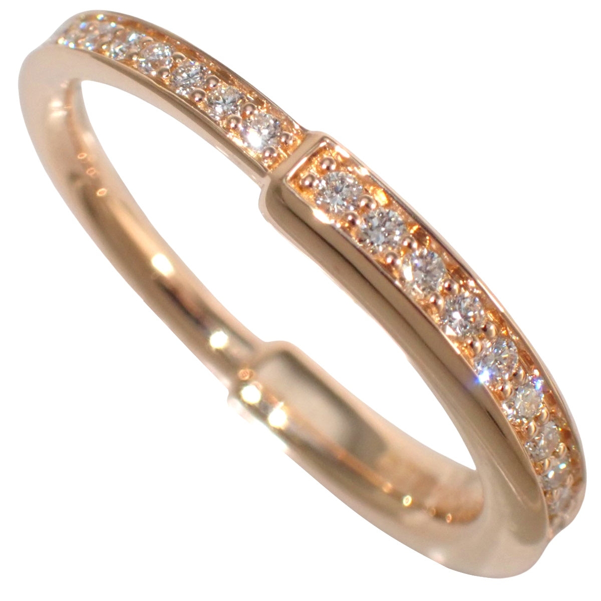 蒂芙尼 (Tiffany) 镶钻岩石戒指,钻石,D0.36,粉金,18K 金