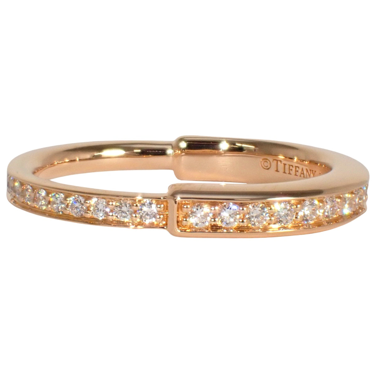 蒂芙尼 (Tiffany) 镶钻岩石戒指,钻石,D0.36,粉金,18K 金