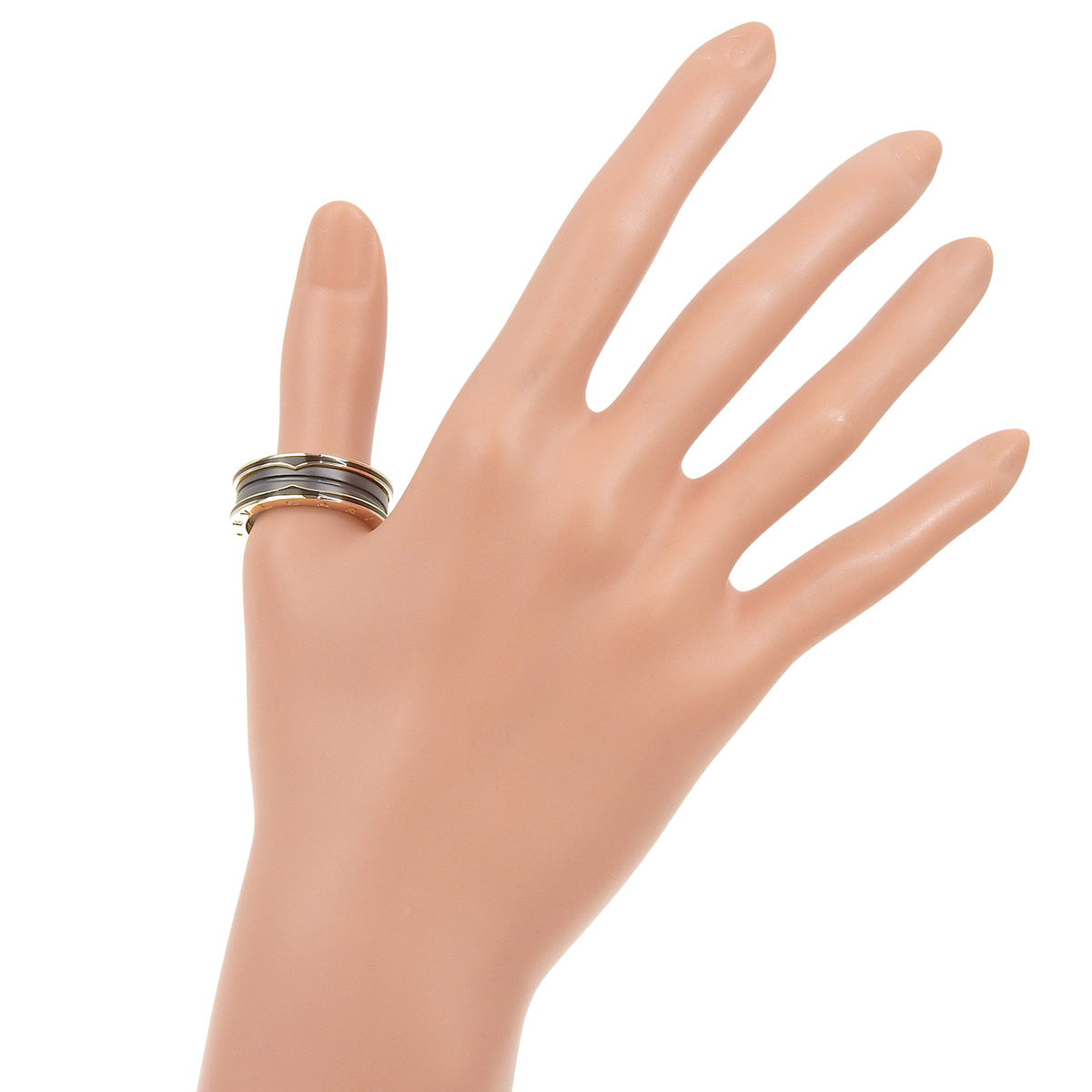 B.zero1 Ring Pink Gold K18PG Black Matte Ceramic