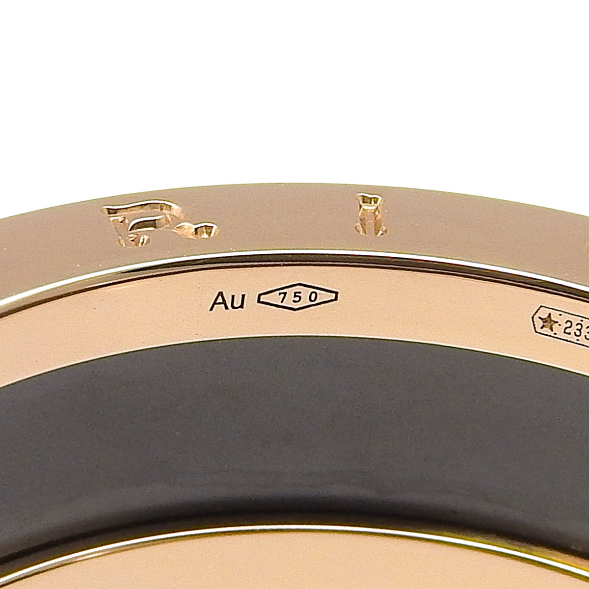 B.zero1 戒指 粉金 K18PG 黑色哑光陶瓷