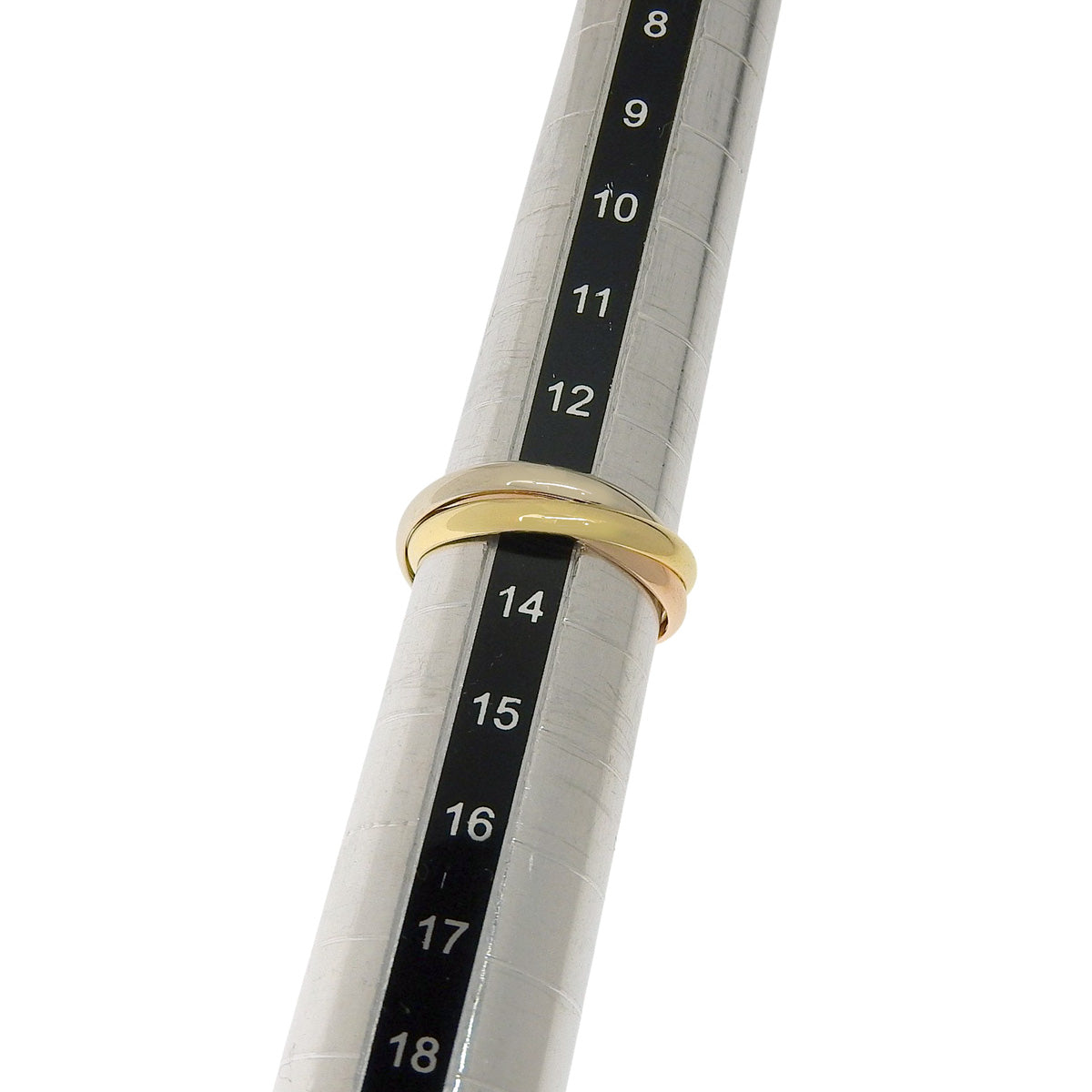 三位一体戒指小号款式,有黄金、白金和玫瑰金(18K)三种材质可选。