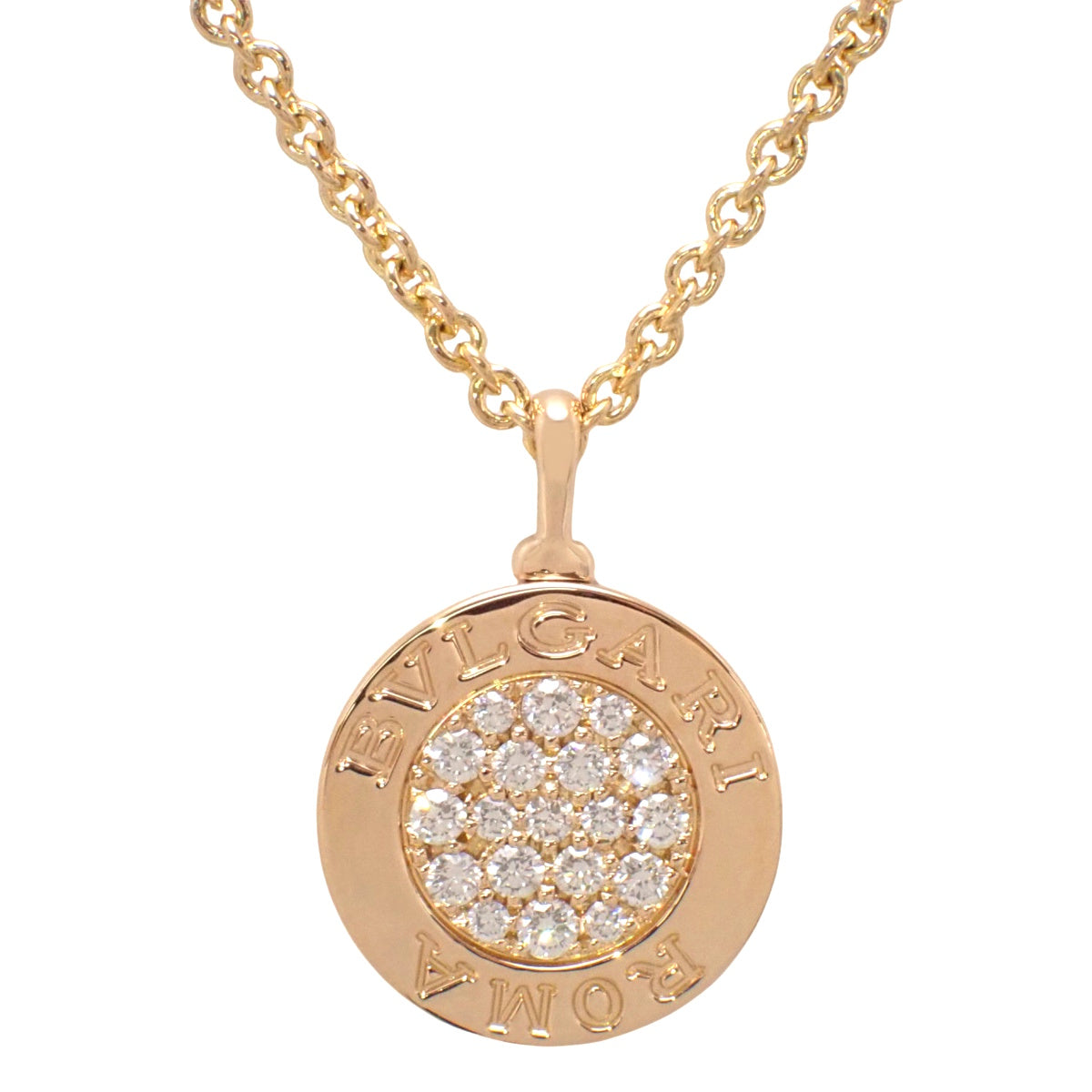 Bulgari Bulgari Necklace, Diamond/Onyx, Pink Gold (K18PG)