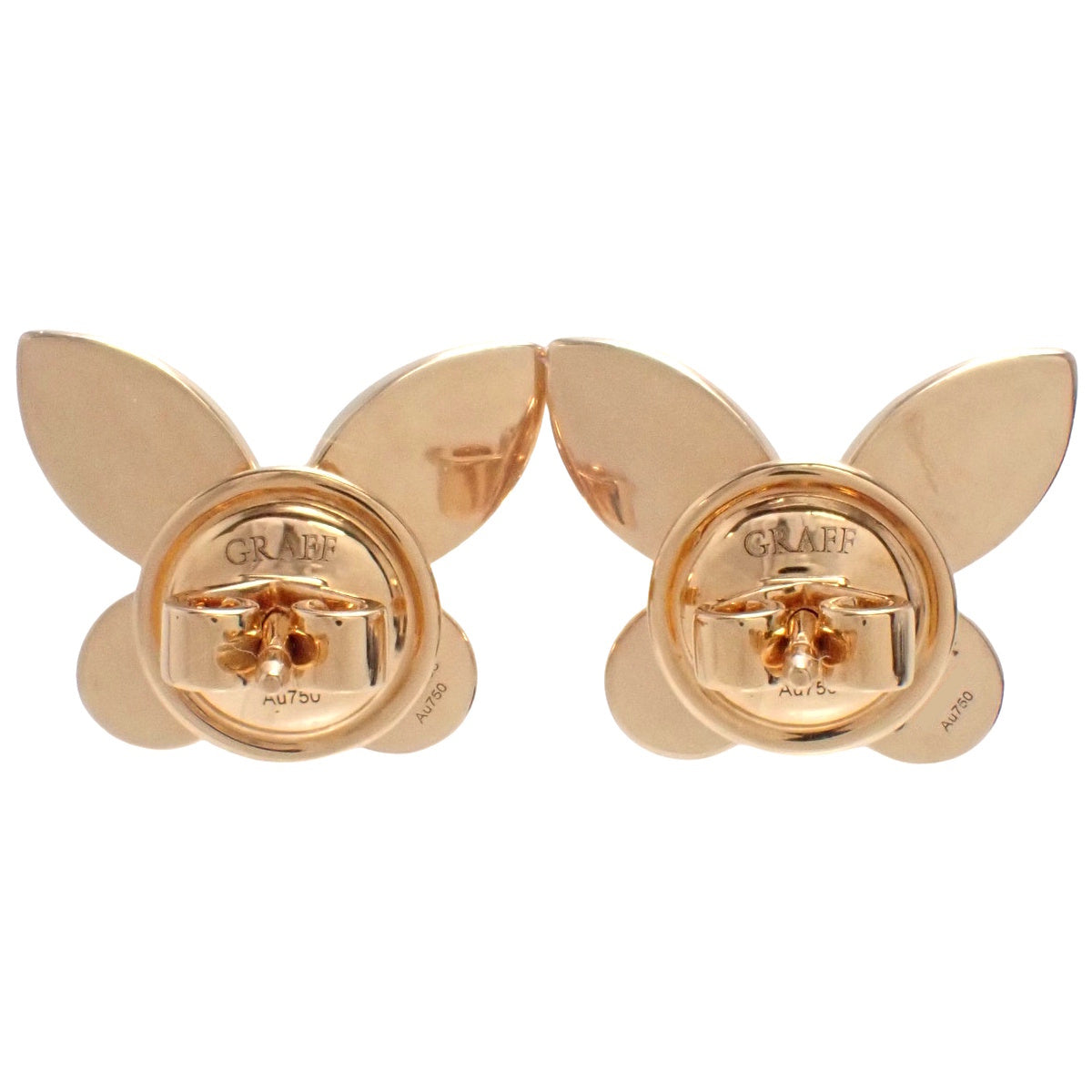 Mini Butterfly Stud Earrings, Diamond, Pink Gold (K18PG)