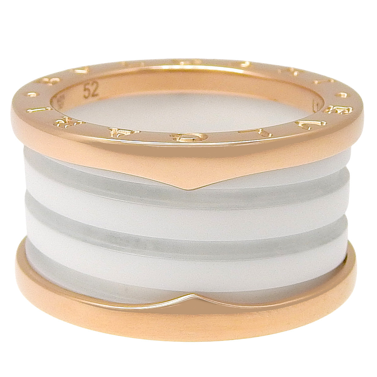 B.zero1 戒指 粉金 K18PG 白色陶瓷