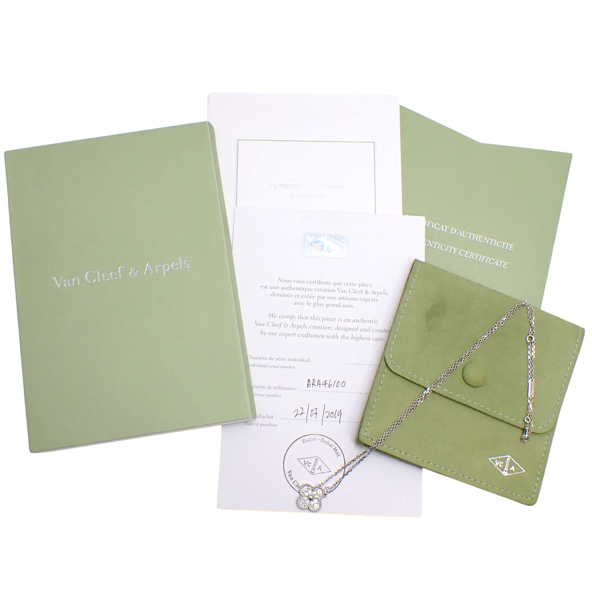 ヴィンテージ アルハンブラ ペンダント ダイヤモンド ホワイトゴールド K18WG パヴェ