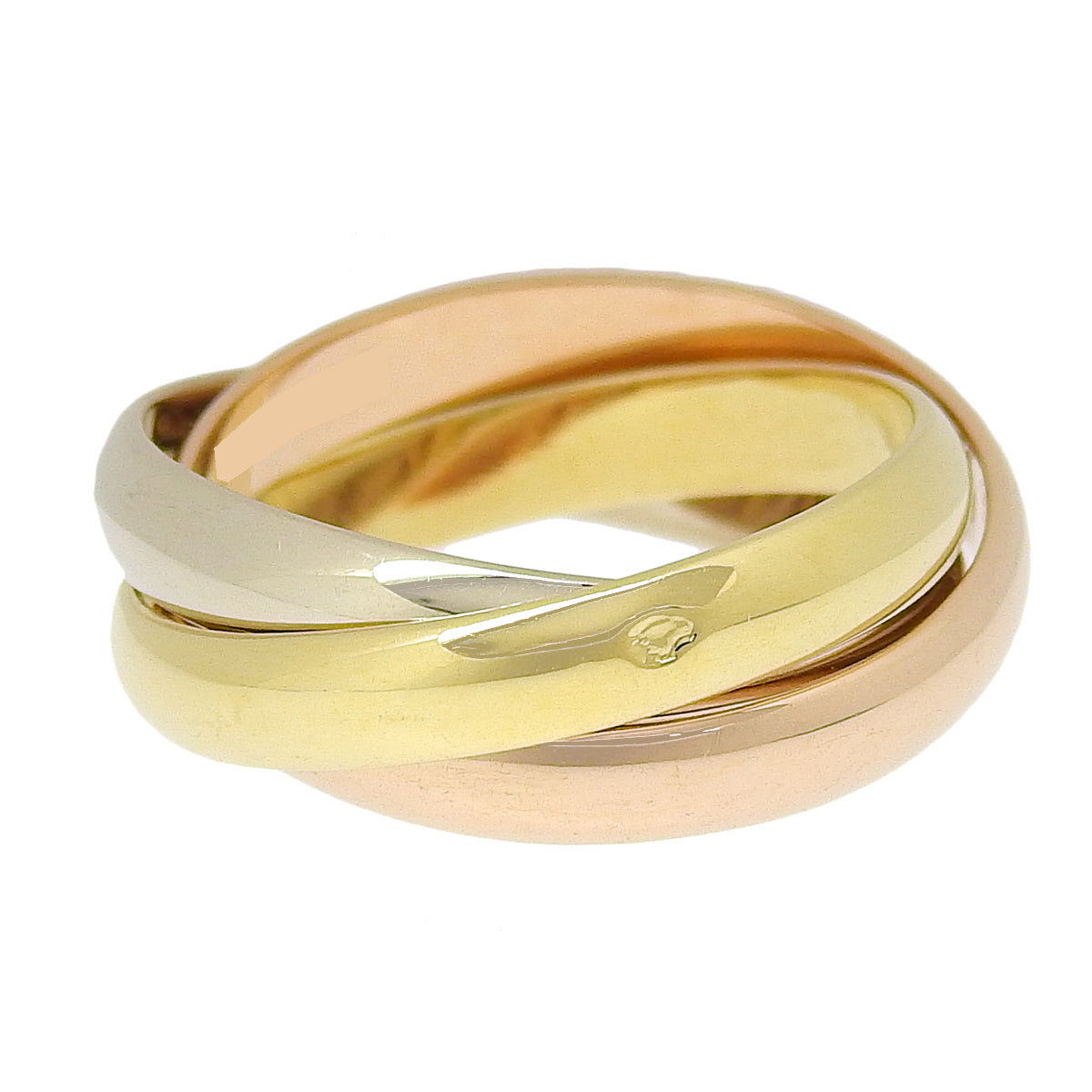 卡地亚三重戒指 K18PG K18YG K18WG