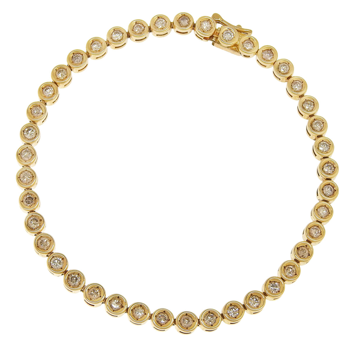 钻石网球手链 D2.04 18K黄金