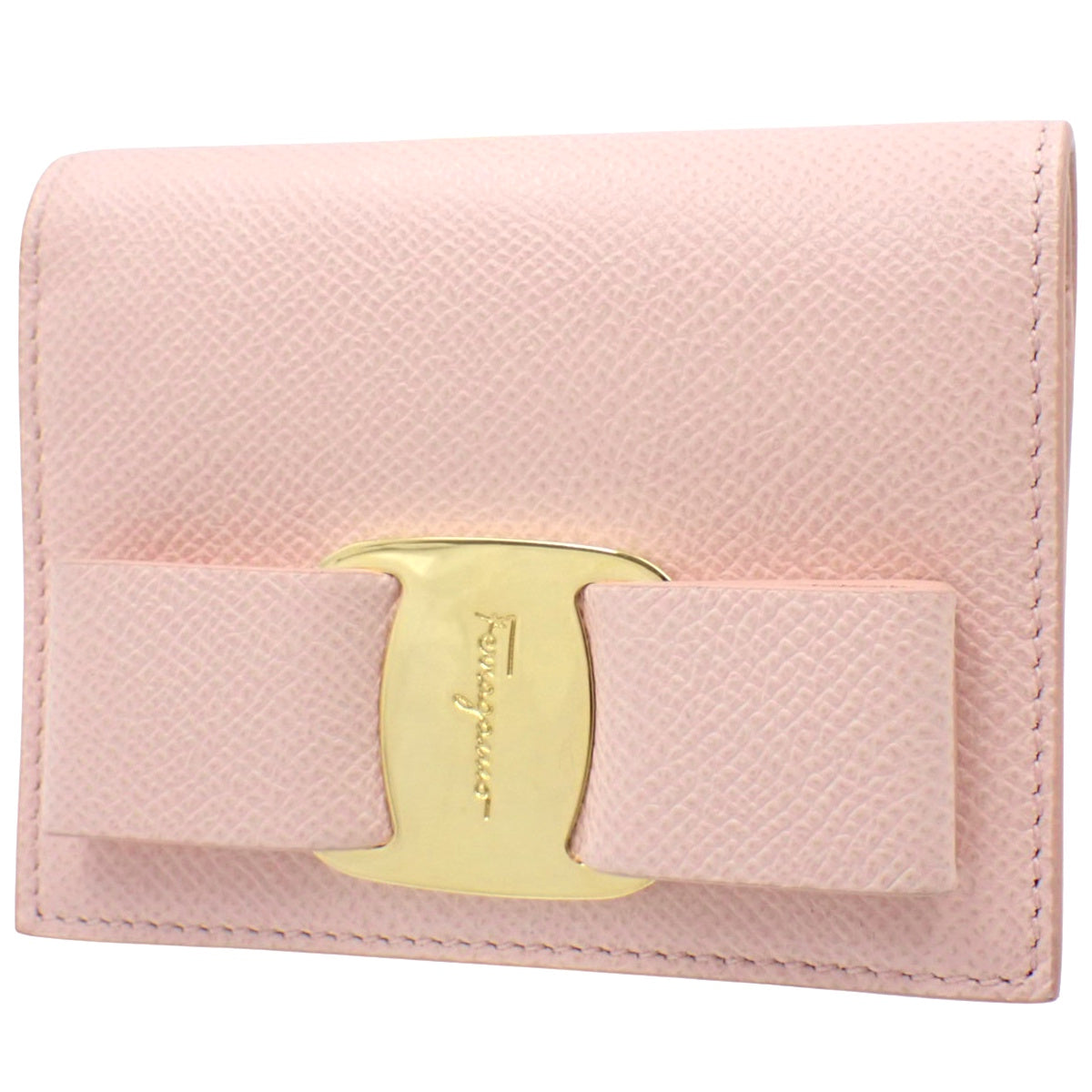Vara Ribbon Bifold Wallet, Leather, Pink, 22D515