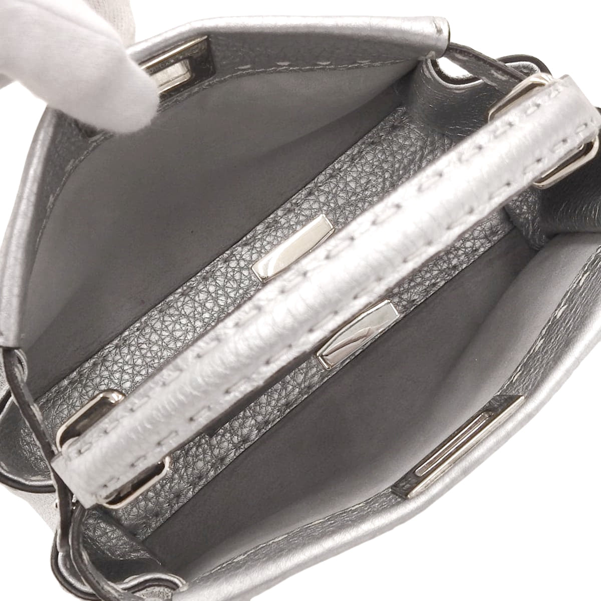 Selleria PEEKABOO MINI 皮革 银色